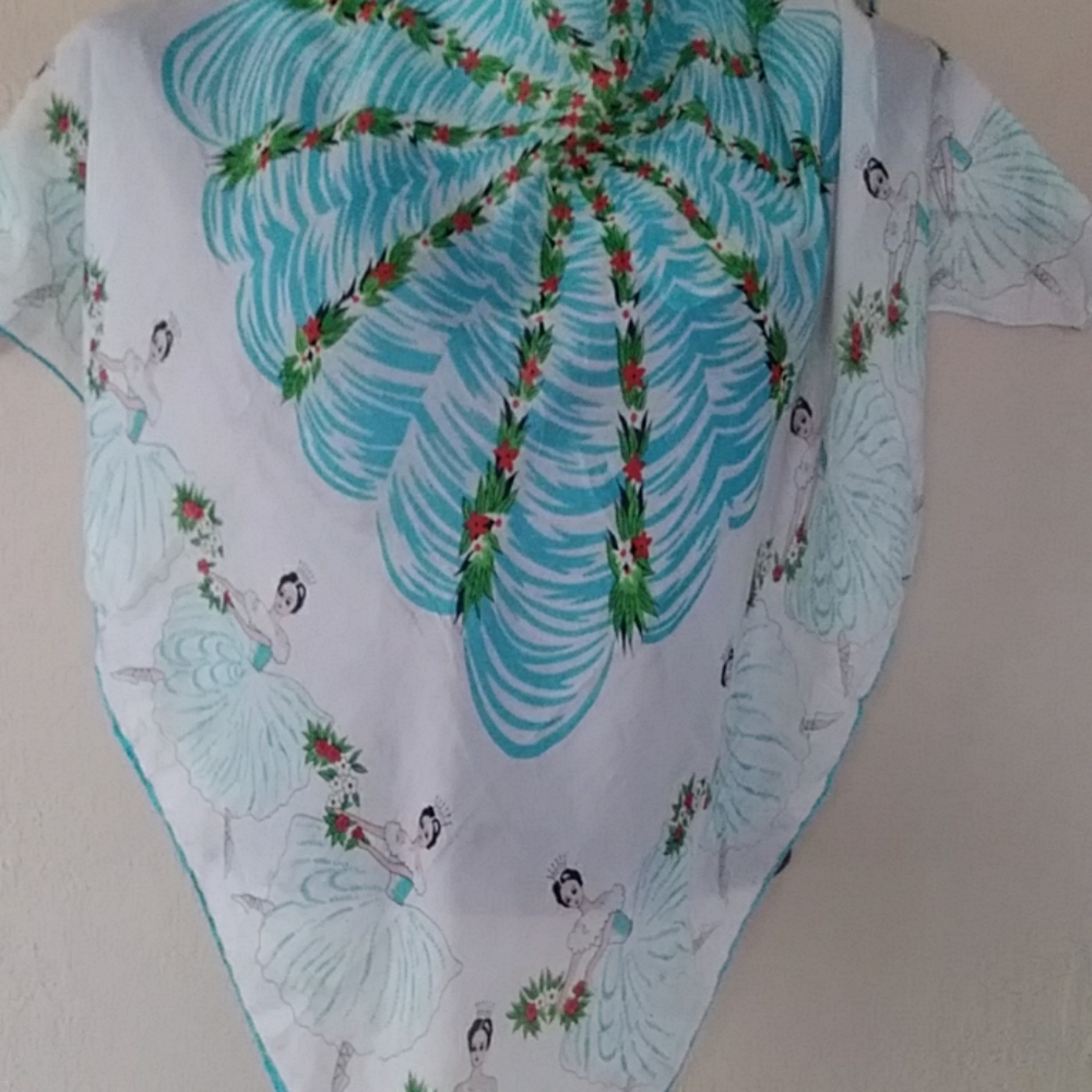 Vtg  Dancing Ballerina Scarf